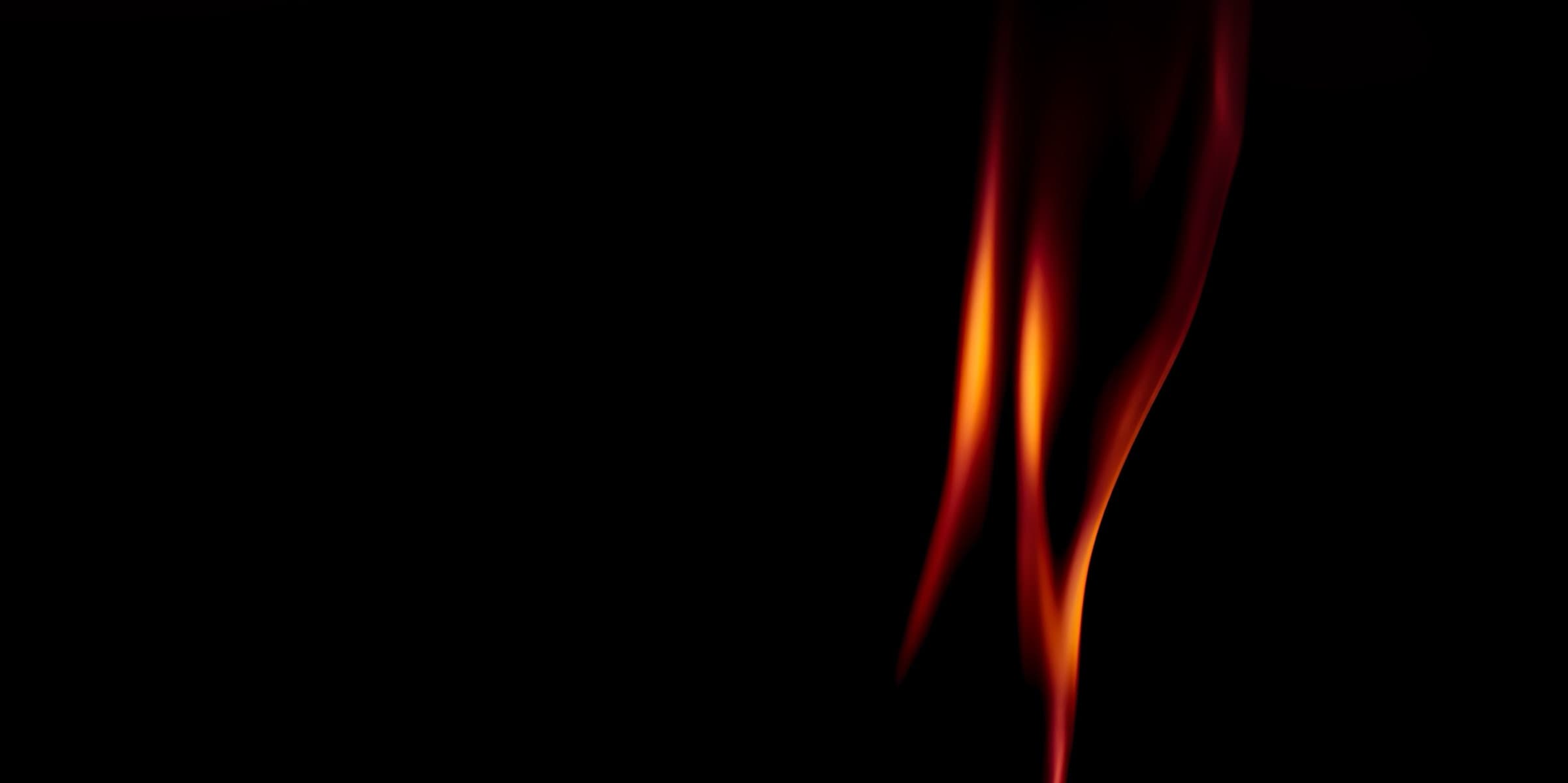 Orange flames against a dark background